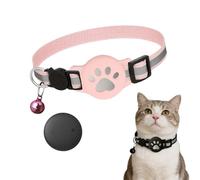 Cat Tracker Collar for Small Cats Real Time Cat GPS Tracker,No Monthly Fee,No SIM Required,Pet Tracker for Cats Works (Pink)