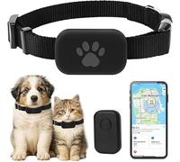 Cat Tracker Dog Tracker Collar, No Monthly Fee, No SIM Required Real Time Dog GPS Tracker, Compatible with iOS/Android, Global Tracking Device for Collars And Luggage (D)