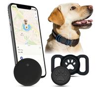 Cat Tracker, GPS Dog Tracker Collar for Pet, Compatible with Find My (IOS Only), Real-Time Location & Waterproof, Long Battery Life and Small & Lightweight, Suitable for Pet, Black 1 Pack