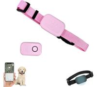 Cat Tracker GPS, Pet Tracker for Small Cats and Dogs, No Monthly Fee, Works with Apple Find, Compatible with iOS/Android, Real-Time Tracking for Pets (Pink)