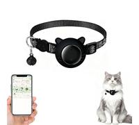 Cat Tracker,GPS Tracker Collar for Pets Cats Dog Global Tracking Device No Monthly Fees Compatible with iOS/Android, Real-Time Location Tracking, for All Cats Dogs (Black Pack of 1)