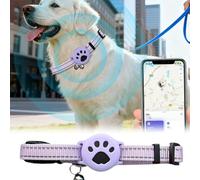 Cat Tracker, GPS Tracker for Pets, Cat Dog Tracker with No Monthly Fees, Cats GPS Trackers Collar, Pets Trackers Collar, Anti-Lost Cat Collars for Kitten Puppy (Purple-B)