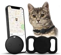 Cat Tracker with Holder - Smart Pet Tracker Works with Find My (iOS Only), No Monthly Fees, MFi Certified, Cat Collar Tracking Device for Location Tracking - Not GPS