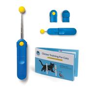 Cat Training Clicker with Detachable Wearable Finger Clicker & Target Stick - Positive Reinforcement Training Tool for Cats - Ideal for Behavior, Tricks & Enrichment