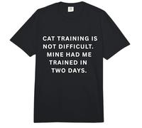 cat Training is not Difficult. Mine had me Trained in Two Comfort Colors Adult Heavyweight T-Shirt