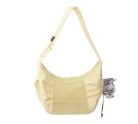 Cat Transport Box - Large Shoulder Bag with Zip on the Top - Cat Transport Box Ventilation Net - for up to 6 kg Puppies Travel Kittens Plane