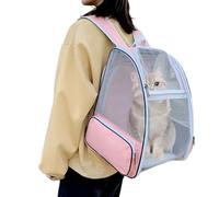 Cat Travel Backpack - 1000g Ventilation Backpack Breathable Mesh Carrier | Portable Puppy Carry Bag for Travel Hiking Camping Outdoor Airline Train Car Driving A