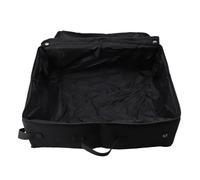 Cat Travel Litter Box, Portable Litter Box with Zipper Lid, Foldable Design with Convenient Handle for Home Outdoor Car Use, Black Oxford Cloth and PE Board