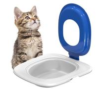Cat Tray Training Set Cat Toilet Seat Toilet Training System Reusable Cat Tray Training System to Teach Your Cat to the Toilet