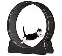 Cat Treadmill with No Gap Design, Running Wheel Fitness Weight Loss Device, Quiet and Sturdy Hamster for Kittens, Low Noise Cute Furniture Mall/Medium/Large Cats,White-XL