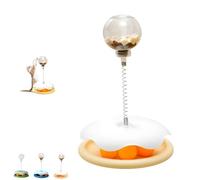 Cat Treat Ball Dispenser, New Leaking Treats Ball Pet Feeder Toy, Interactive Slow Feeder Dog Food Puzzle Toy, 3-In-1 Pet Interactive Feeder, For Puppy Small Dogs Cats (Yellow)