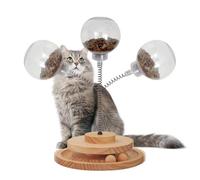 Cat Treat Ball With Spring - Treat Ball Dispensing Cat Toys - Feeder for Interactive And Weight Loss Suction Cup Toy Food Dispenser, Feeder.