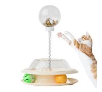 Cat Treat Dispenser | Interactive Game with Spring Cane and Balls - Food Dispenser, Exercise and Mental Stimulation Feeding Game for Training and Fun