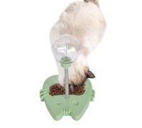 Cat Treat Dispenser Toy, Interactive Slow Feeding Puzzle Toy, Cat Treat Ball with Teaser Wand for Mental Stimulation, Fun Play, Hunting Practice, and Entertainment for Kittens and Adult Cats