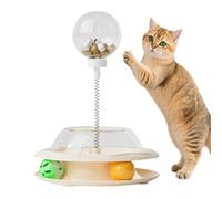 Cat Treat Dispenser Toy - Interactive Toy Cat, Spring Teaser Wand | Fun Concentrated Eating Game Designed to Promote Exercise | Suitable for Adult Cats to Prevent Boredom and Prevent Mental