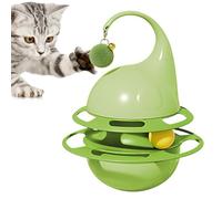 Cat Treat Dispenser Toy - Snack Dispensing Turntable,Interactive Cat Food Toy with Bell - for Mental Enrichment Teeth Grinding Puppy Large Medium Breed