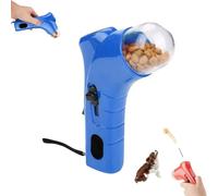 Cat Treat Gun, Cat Treat Gun Shooter, Interactive Pet Treat Launcher, Cat and Dog Feeding Catapult, Handheld Pet Feeding Toys for Training, Snack Dispenser (Blue)