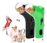 Cat Treat Gun Shooter, Cat Treat Launcher, Handheld Interactive Pet Snack Catapult,Kitten Puppy Exercise Training Feeder, Fun Hunting Game Toy with Snack Reward System (2pcmix a)