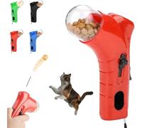 Cat Treat Launcher Gun, Handheld Interactive Pet Snack Catapult, Snack Slinger Dog Cat Treat Launcher, Training Puppy Shooter Feeder, for Dogs Cats Exercise Training (Red)