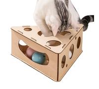 Cat Treat Puzzle - Wooden Maze Feeder Brain Teaser Treat Box Interactive Challenge Toy | Strategic Puzzle Dispenser For Indoor Cats Enrichment Skill Boost Mealtime Focus Entertainment Routine