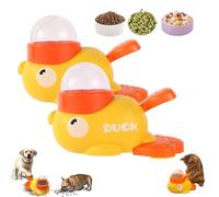 Cat Treat Slot Machine, Cat Slot Machine Treat Dispenser, Duck-Shaped Dog Interactive Slow Feeder with Button for Small Medium Dogs and Cats, Reduces Bloating IQ Training (2pcs)