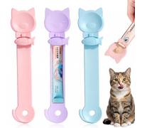 Cat Treat Spoon Cat Feeder Spoon Multi-Functional Happy Spoons for Cats | 3 Pcs Pet Feeding Supplies Cat Treat Dispenser Squeeze Spoons for Puree and Liquid Snacks