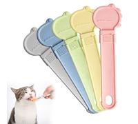 Cat Treat Spoon Squeeze 3Pcs Dispenser Lickable Strip Feeder for Wet Food | Cat Strip Feeders Kitten Strip Squeeze Spoons Multi-Function Cat Spoon for Wet Food Paste Tube Treats 5 Color