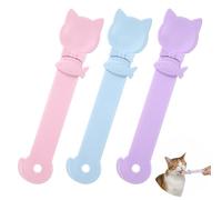 Cat Treat Spoon Squeeze in 3 Colors, Lickable Sliding Cat Treat Dispenser | Multi-Function Cat Spoon Prevents Waste for Churu Paste, Wet Food & Tube Treats for Multi-Cat Households