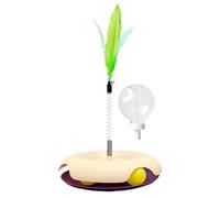 Cat Treat Toy - Cat Puzzle Toy | Cat Treat Dispenser | Treat Puzzles For Indoor Cats | Multifunctional Cat Treat Dispenser Toy, Interactive Ball Cat Puzzle Feeder, Feather Toy For Indoor Cats