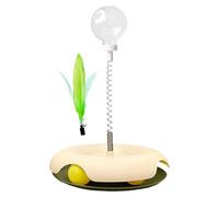 Cat Treat Toy - Cat Puzzle Toy | Cat Treat Dispenser | Treat Puzzles For Indoor Cats | Multifunctional Cat Treat Dispenser Toy, Interactive Ball Cat Puzzle Feeder, Feather Toy For Indoor Cats