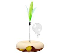 Cat Treat Toy - Cat Puzzle Toy | Cat Treat Dispenser | Treat Puzzles For Indoor Cats | Multifunctional Cat Treat Dispenser Toy, Interactive Ball Cat Puzzle Feeder, Feather Toy For Indoor Cats
