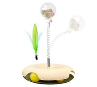 Cat Treat Toy, Cat Treat Dispenser Toy, Interactive Cat Puzzle Toy, Cat Food Puzzle Toy for Kittens, Interactive Feather Toy, Multifunctional Cat Food