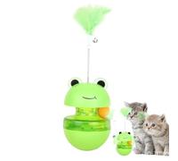 Cat Treat Toy Dispenser,Cat Treat Puzzle - Frog Shaped Interactive Slow Feeder Automatic Enrichment Play For Indoor Outdoor Use