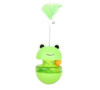 Cat Treat Toy Dispenser,Cat Treat Puzzle - Frog Shaped Interactive Slow Feeder Automatic Teaser Hunting Play Enrichment For Outdoor And Indoor