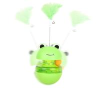 Cat Treat Toy Dispenser,Cat Treat Toys - Frog Shaped Interactive Slow Feeder Automatic Enrichment Play For Indoor Outdoor Use