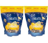 Cat Treats 2kcal Per Treat - Crunchy Outside Creamy Inside - Healthy Low Calorie for Cats - 2 x 150g Resealable Packs (2x, Poultry & Cheese 150g)