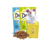 Cat Treats Bundle Which Includes | Dreamies Cat Treats Fish Selection │ 1x Salmon & 1x Tuna (60g each) | Bundled with Donny & Dev Treat Dispenser Toy/Puzzle Feeder for Cats