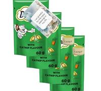 Cat Treats Tasty Snacks with Tempting Irresistible Catnip Flavour Bundle 60g (4 Pack)
