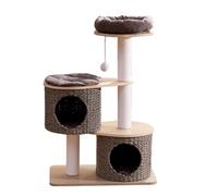Cat Tree, 38.6 Inch Kitty Tower, Floor to Ceiling Kitten Column with Extra Large Perch, Multi Level Catty Suites for Indoor Large Cats Dangling Ball