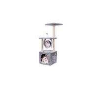 Cat Tree, 95cm Cat Scratch Posts 4 Tier Stable Climbing Tower Activity