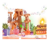 Cat Tree Birthday Card, Pop-Up Musical Birthday Card with Colorful Lights, Birthday Card/Gift for Boys, Girls, Men, Women, Wife, Husband