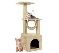 Cat Tree by Cozy Pet - 91cm Tall - Large Multi-Level Cat Tower, Heavy Duty Natural Sisal Scratching Posts, Stable Climbing and Activity Centre, Kitten Tree Tower for Indoor Cats | CT01-Lt Beige