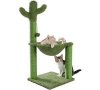Cat Tree, Cactus Cat Scratching Post with Sisal Rope Cat Scratcher Tree Towel with Comfortable Spacious Hammock Cats Climbing Frame