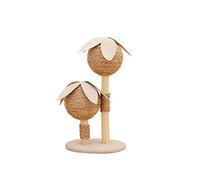 Cat tree Cat Scratching Board Vertical Wood Post Ball Does Not Drop Debris(Yellow)