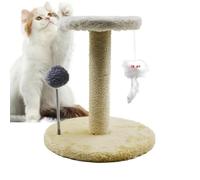 Cat Tree - Cat Scratching Post | Cat Tower | Cat Tree for Indoor Cats | Cat Scratch Post | Cat Towers for Indoor Cats | Pet Activity Tree with Feather and Spring Ball | Cat Tree Tower for Large Cats