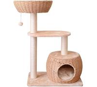 Cat Tree Cat Tower Cat Climbing Frame Cat Scratching Post Tree Scratcher Pole ture Gym House Toy Cat Jumping Platform (Color : Beige) (Color : Beige) (Beige)