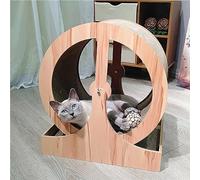 Cat Tree, Cat Tower Cat Wheel - Cat Exercise Wheel, Round Hamster-Wheel Style Cat Tree with Carpet Runway, Cat Wheel Exerciser for Indoor Cats
