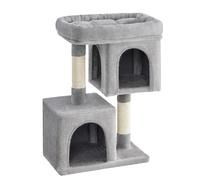 Cat Tree, Cat Tower, with Large Cat Perch, Light Grey / 49 x 32 x 74 cm