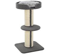 Cat Tree Cat Tower with Scratching Post and Perch, Grey 91cm Tall with Removable Cushion, Ideal for Indoor Kittens to Play, Rest and Climb