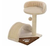 vidaXL Cat Tree with Sisal Scratching Post 40cm Beige and Brown Play Centre